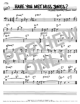 page one of Have You Met Miss Jones? (Real Book – Melody & Chords – Bass Clef Instruments)