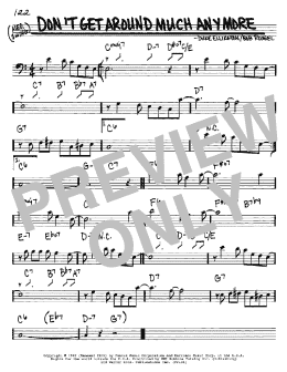 page one of Don't Get Around Much Anymore (Real Book – Melody & Chords – Bass Clef Instruments)