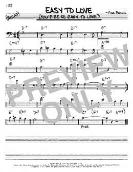 page one of Easy To Love (You'd Be So Easy To Love) (Real Book – Melody & Chords – Bass Clef Instruments)