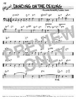 page one of Dancing On The Ceiling (Real Book – Melody & Chords – Bass Clef Instruments)