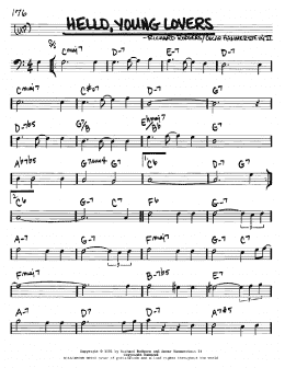 page one of Hello, Young Lovers (Real Book – Melody & Chords – Bass Clef Instruments)