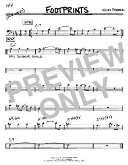 page one of Footprints (Real Book – Melody & Chords – Bass Clef Instruments)