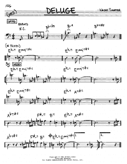 page one of Deluge (Real Book – Melody & Chords – Bass Clef Instruments)