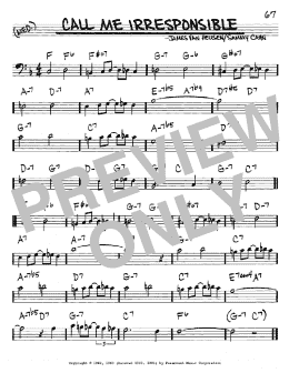page one of Call Me Irresponsible (Real Book – Melody & Chords – Bass Clef Instruments)