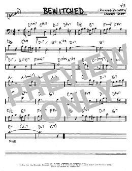 page one of Bewitched (Real Book – Melody & Chords – Bass Clef Instruments)
