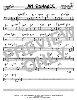 page one of My Romance (Real Book – Melody & Chords – Bass Clef Instruments)