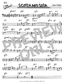 page one of Scotch And Soda (Real Book – Melody & Chords – Bass Clef Instruments)