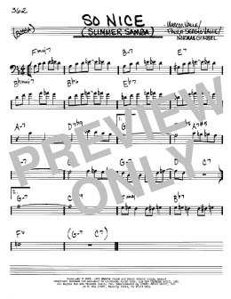 page one of So Nice (Summer Samba) (Real Book – Melody & Chords – Bass Clef Instruments)