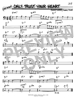page one of Only Trust Your Heart (Real Book – Melody & Chords – Bass Clef Instruments)
