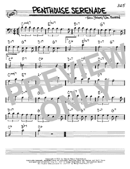 page one of Penthouse Serenade (Real Book – Melody & Chords – Bass Clef Instruments)