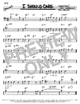 page one of I Should Care (Real Book – Melody & Chords – Bass Clef Instruments)