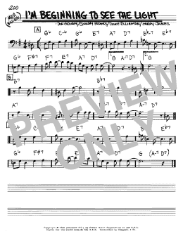 page one of I'm Beginning To See The Light (Real Book – Melody & Chords – Bass Clef Instruments)