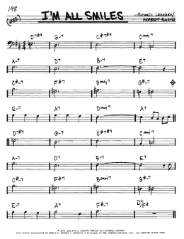 page one of I'm All Smiles (Real Book – Melody & Chords – Bass Clef Instruments)