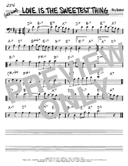 page one of Love Is The Sweetest Thing (Real Book – Melody & Chords – Bass Clef Instruments)