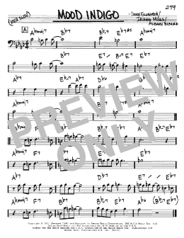 page one of Mood Indigo (Real Book – Melody & Chords – Bass Clef Instruments)