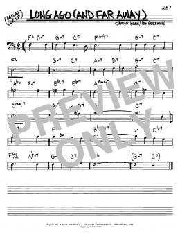 page one of Long Ago (And Far Away) (Real Book – Melody & Chords – Bass Clef Instruments)