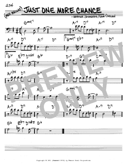 page one of Just One More Chance (Real Book – Melody & Chords – Bass Clef Instruments)