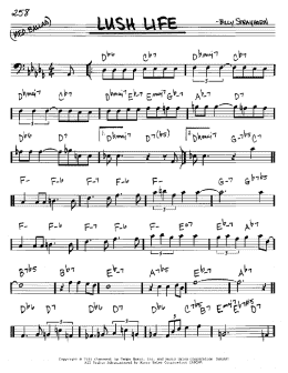 page one of Lush Life (Real Book – Melody & Chords – Bass Clef Instruments)