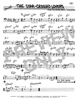 page one of The Star-Crossed Lovers (Real Book – Melody & Chords – Bass Clef Instruments)