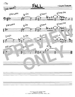page one of Fall (Real Book – Melody & Chords – Bass Clef Instruments)