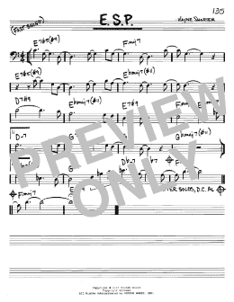 page one of E.S.P. (Real Book – Melody & Chords – Bass Clef Instruments)