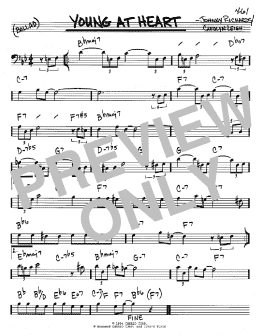 page one of Young At Heart (Real Book – Melody & Chords – Bass Clef Instruments)
