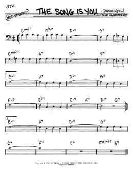 page one of The Song Is You (Real Book – Melody & Chords – Bass Clef Instruments)
