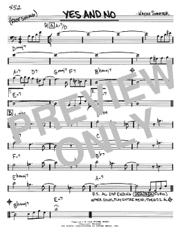 page one of Yes And No (Real Book – Melody & Chords – Bass Clef Instruments)