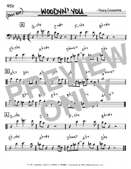 page one of Woodyn' You (Real Book – Melody & Chords – Bass Clef Instruments)