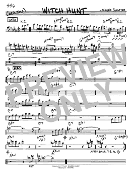 page one of Witch Hunt (Real Book – Melody & Chords – Bass Clef Instruments)