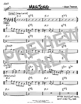 page one of Mahjong (Real Book – Melody & Chords – Bass Clef Instruments)