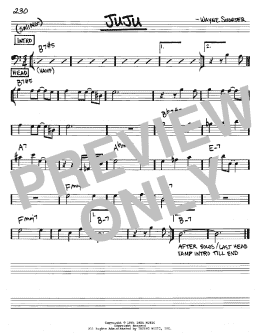 page one of Juju (Real Book – Melody & Chords – Bass Clef Instruments)