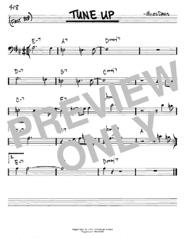 page one of Tune Up (Real Book – Melody & Chords – Bass Clef Instruments)