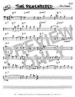 page one of Time Remembered (Real Book – Melody & Chords – Bass Clef Instruments)