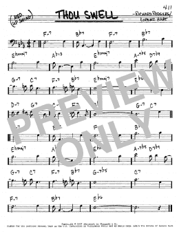page one of Thou Swell (Real Book – Melody & Chords – Bass Clef Instruments)