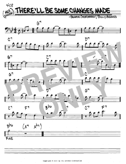 page one of There'll Be Some Changes Made (Real Book – Melody & Chords – Bass Clef Instruments)