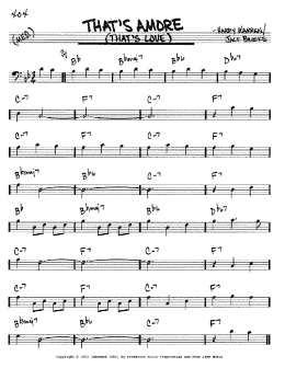page one of That's Amore (That's Love) (Real Book – Melody & Chords – Bass Clef Instruments)