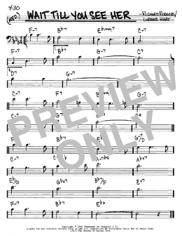 page one of Wait Till You See Her (Real Book – Melody & Chords – Bass Clef Instruments)