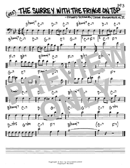 page one of The Surrey With The Fringe On Top (from Oklahoma!) (Real Book – Melody & Chords – Bass Clef Instruments)