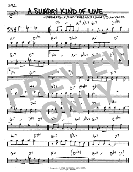 page one of A Sunday Kind Of Love (Real Book – Melody & Chords – Bass Clef Instruments)