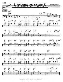page one of A String Of Pearls (Real Book – Melody & Chords – Bass Clef Instruments)