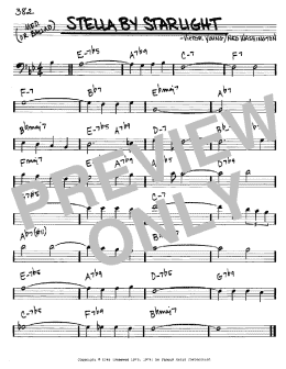 page one of Stella By Starlight (Real Book – Melody & Chords – Bass Clef Instruments)