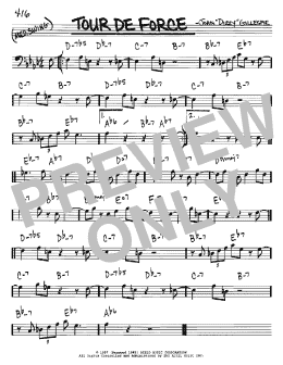 page one of Tour De Force (Real Book – Melody & Chords – Bass Clef Instruments)