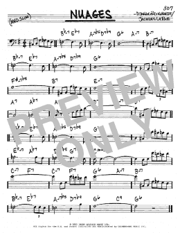 page one of Nuages (Real Book – Melody & Chords – Bass Clef Instruments)