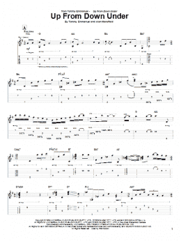 page one of Up From Down Under (Guitar Tab)