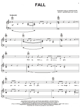 page one of Fall (Piano, Vocal & Guitar Chords (Right-Hand Melody))