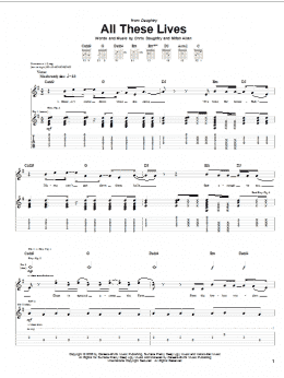 page one of All These Lives (Guitar Tab)
