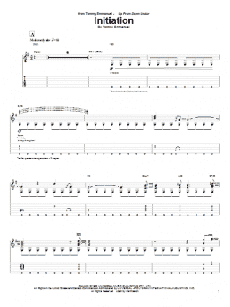 page one of Initiation (Guitar Tab)