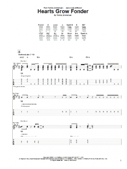 page one of Hearts Grow Fonder (Guitar Tab)