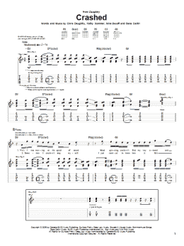 page one of Crashed (Guitar Tab)
